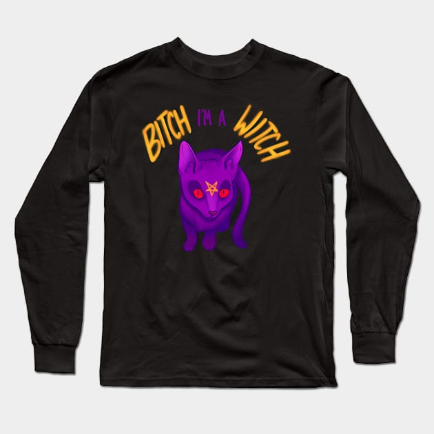 Bitch, I'm a Witch Long Sleeve T-Shirt by Carrion Beast